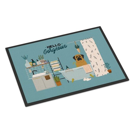 Carolines Treasures 18 x 27 in. Mastiff in Bathtub Indoor or Outdoor Mat CK7440MAT